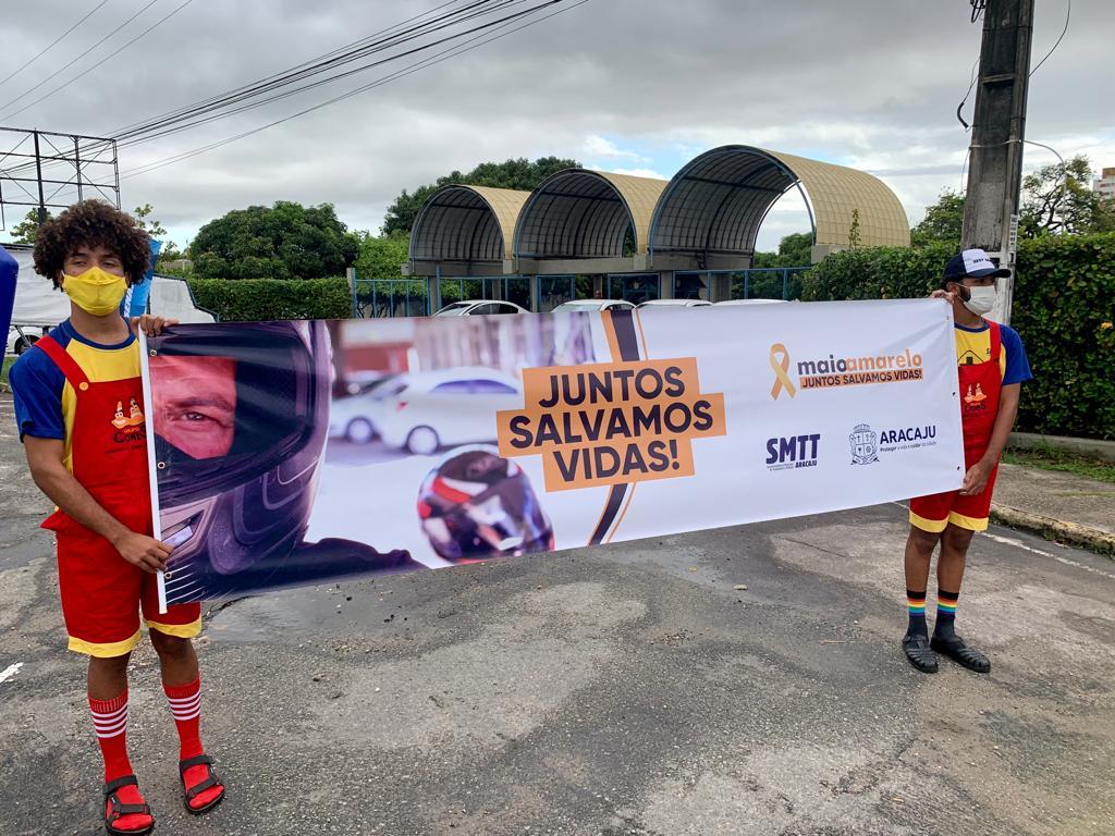 Prefeitura inicia ações do Maio Amarelo com blitz educativa - SMTT Aracaju